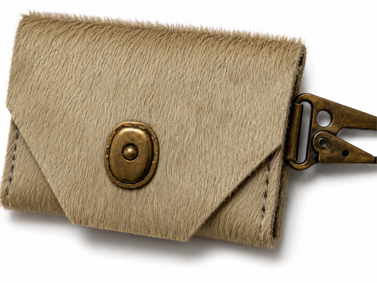 INTREG BUTTON HOLDER PONY HAIR LEATHER