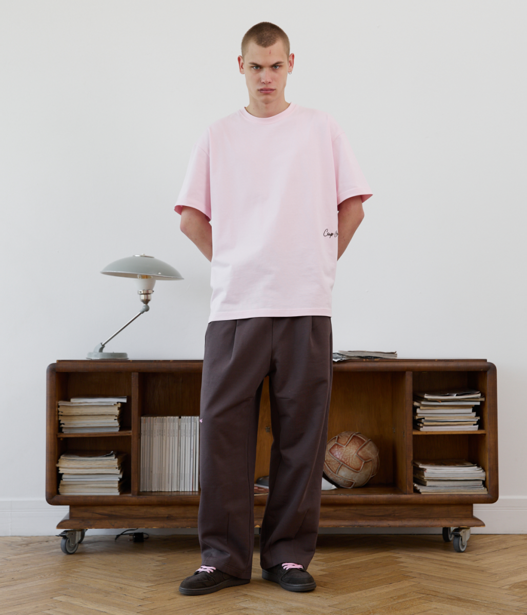 COUP BRAND T-SHIRT BASIC PINK/BROWN