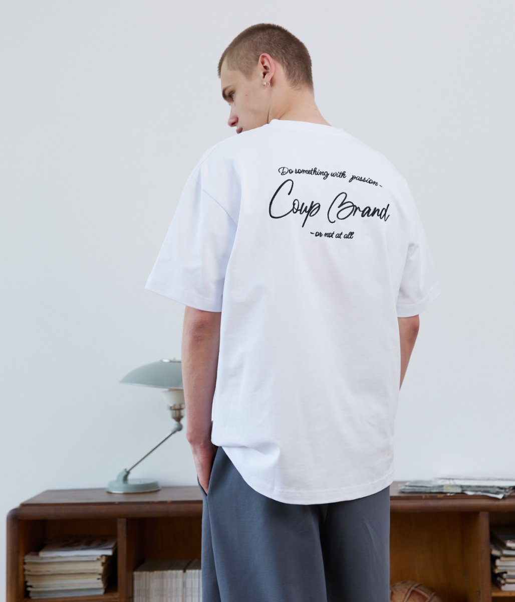 COUP BRAND T-SHIRT BASIC WHITE/BLACK