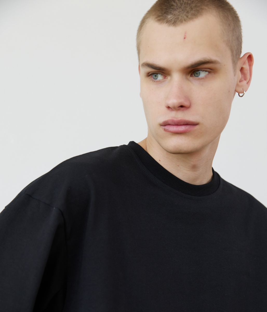 COUP BRAND LONG SLEEVE BASIC BLACK/CREAM