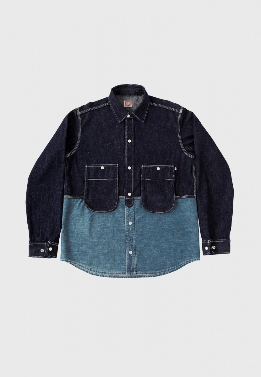 DOUBLE POUNDER РУБАШКА BLOCK SHIRT S-01-OWP