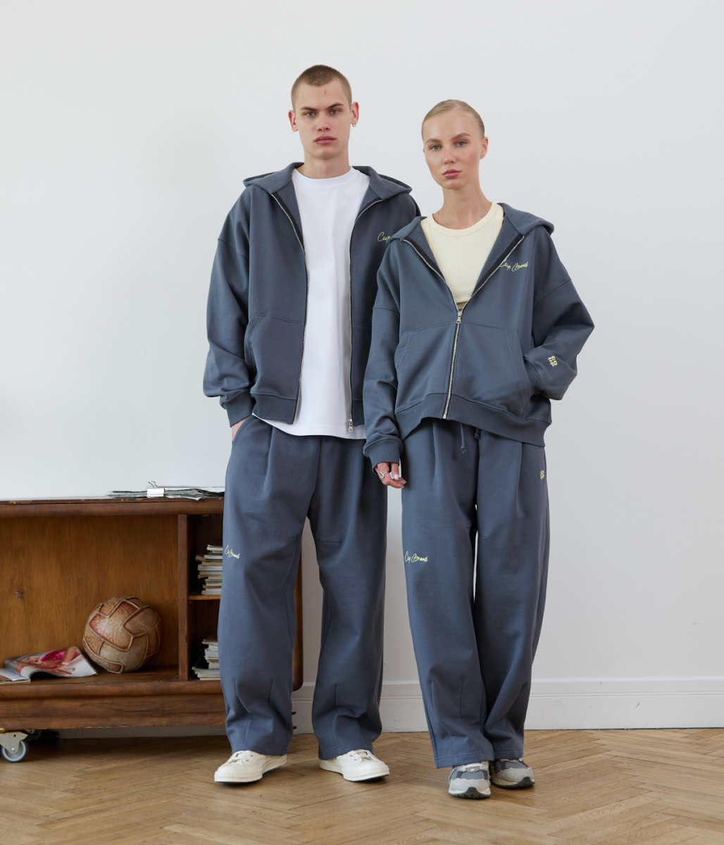 COUP BRAND PANTS BASIC GREY/LEMON