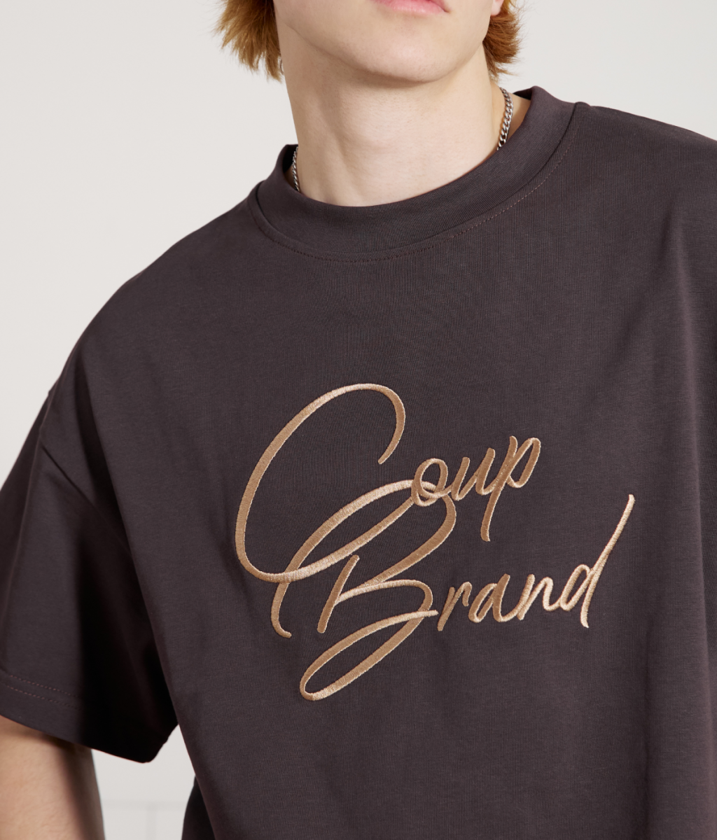 COUP BRAND T-SHIRT CB BROWN/CAMEL