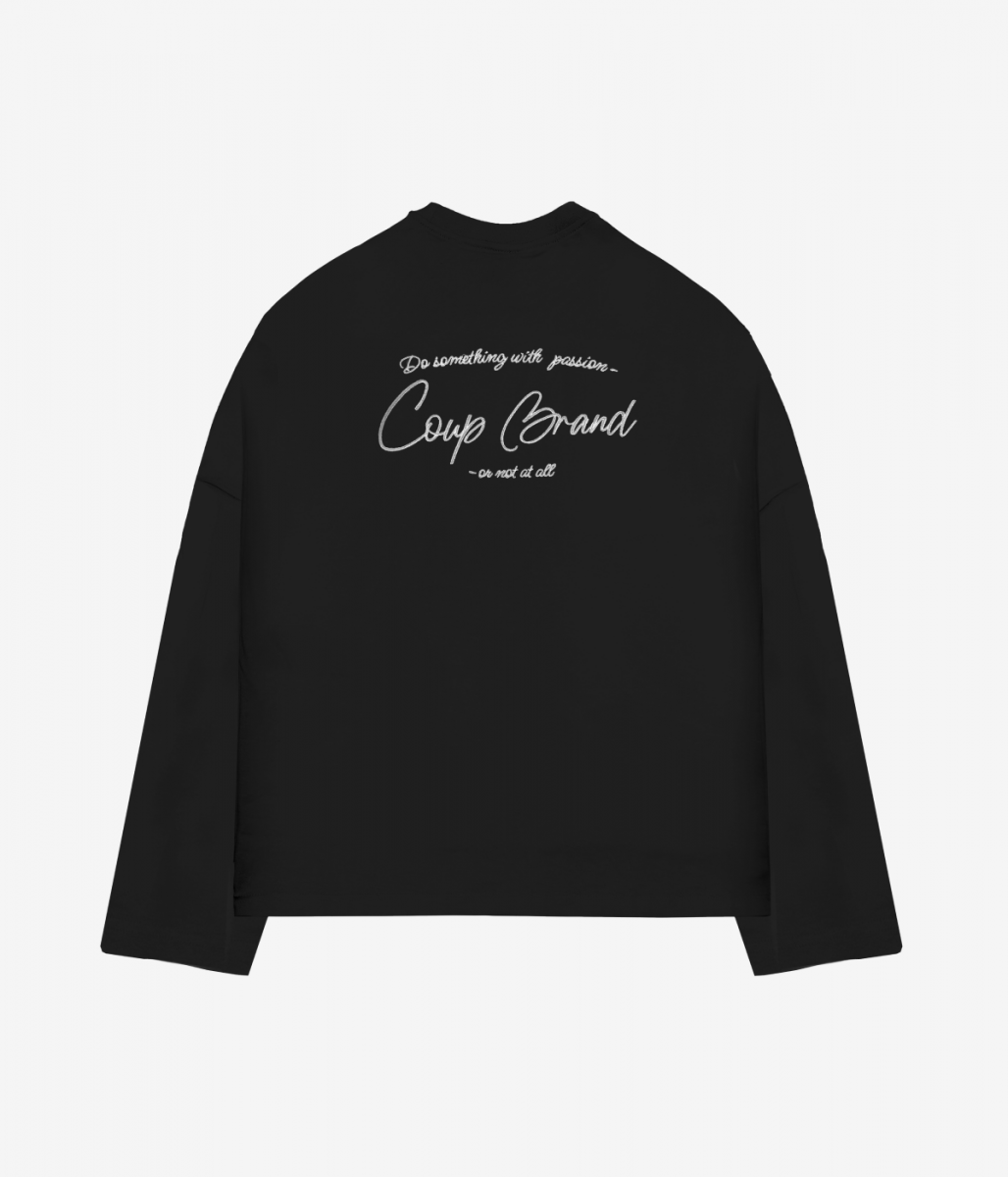 COUP BRAND LONG SLEEVE BASIC BLACK/CREAM