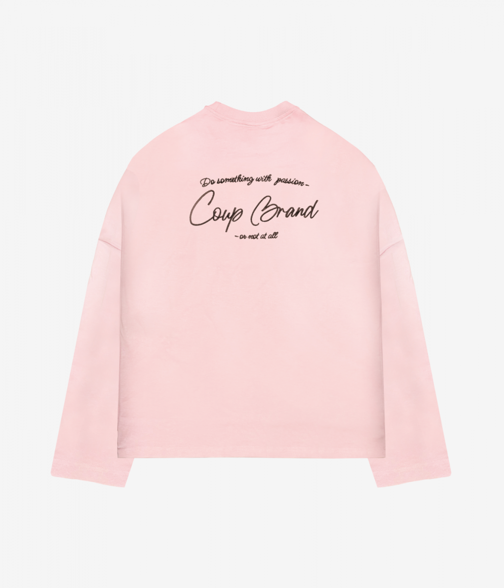 COUP BRAND LONG SLEEVE BASIC PINK/BROWN