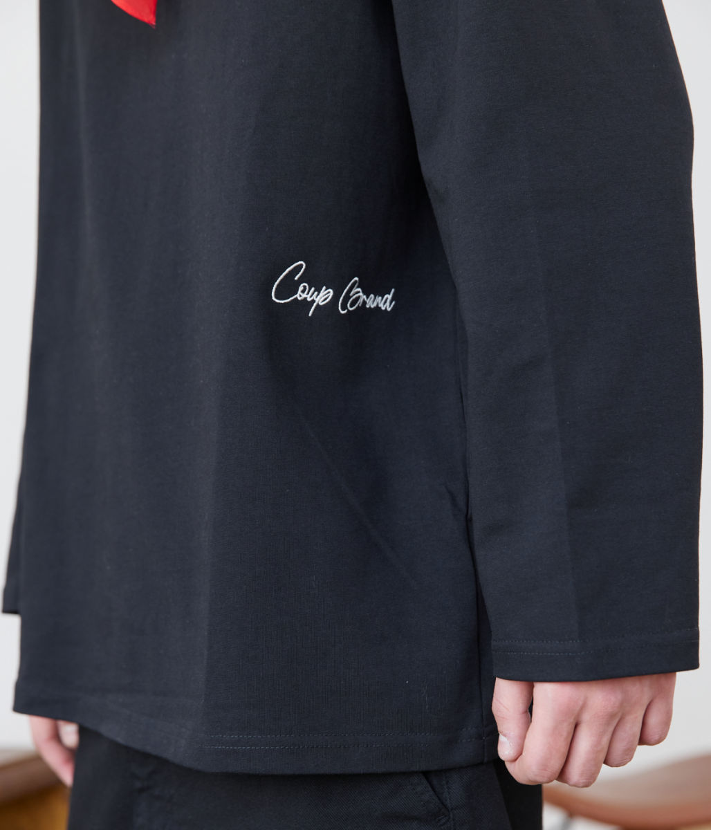 COUP BRAND LONG SLEEVE BASIC BLACK/CREAM