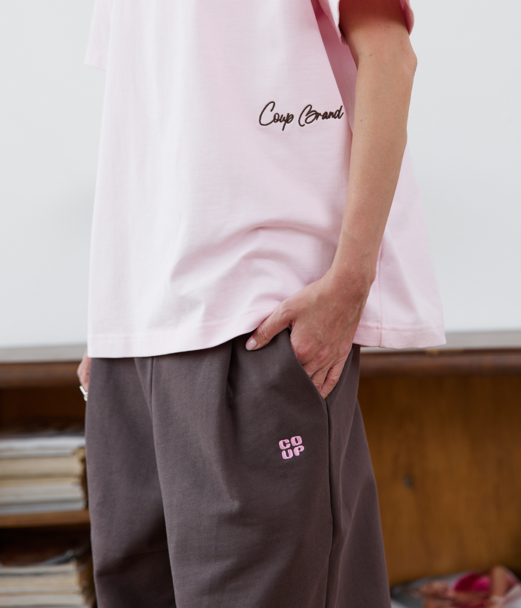 COUP BRAND PANTS BASIC BROWN/PINK