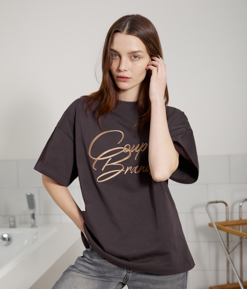 COUP BRAND T-SHIRT CB BROWN/CAMEL