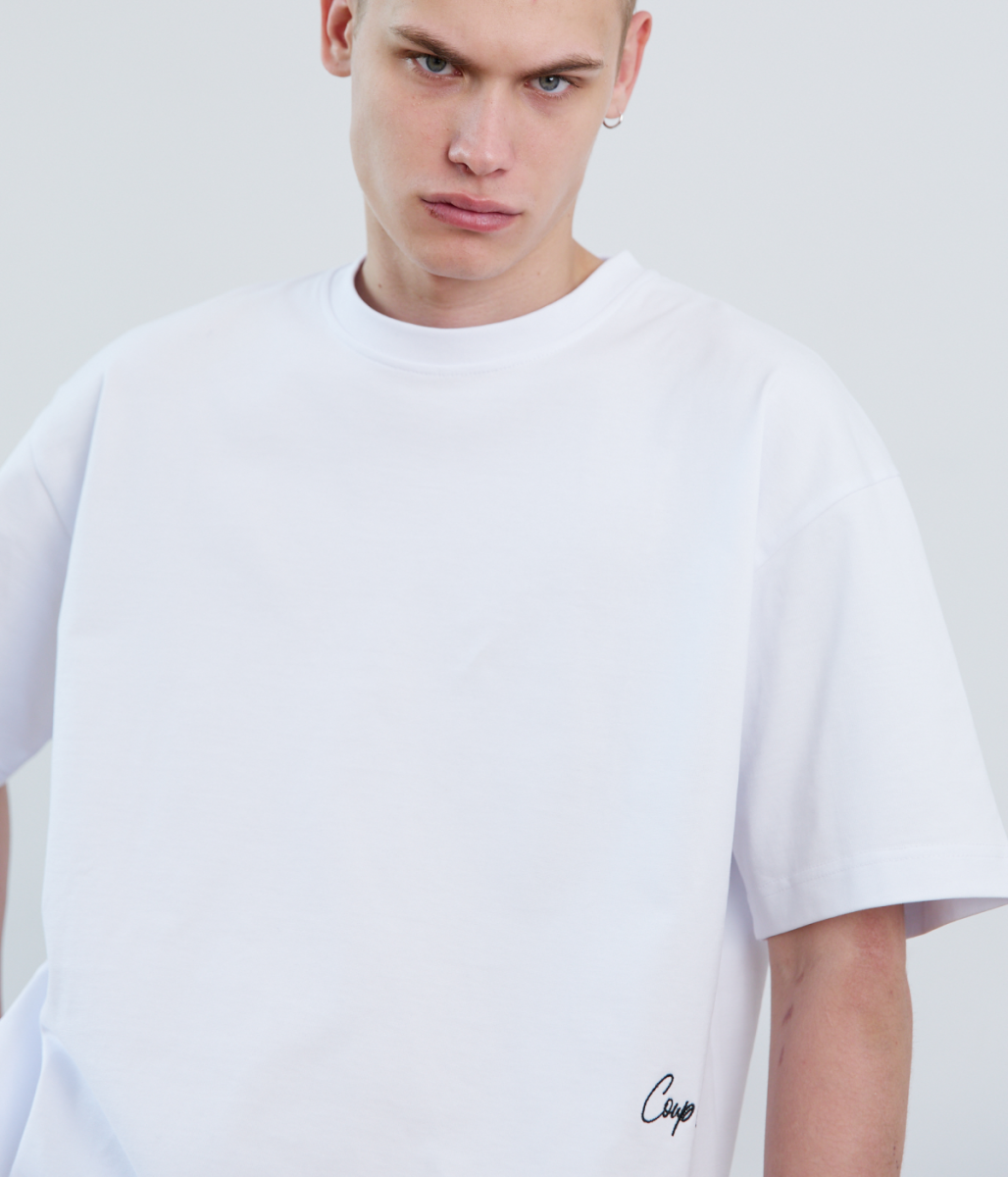 COUP BRAND T-SHIRT BASIC WHITE/BLACK