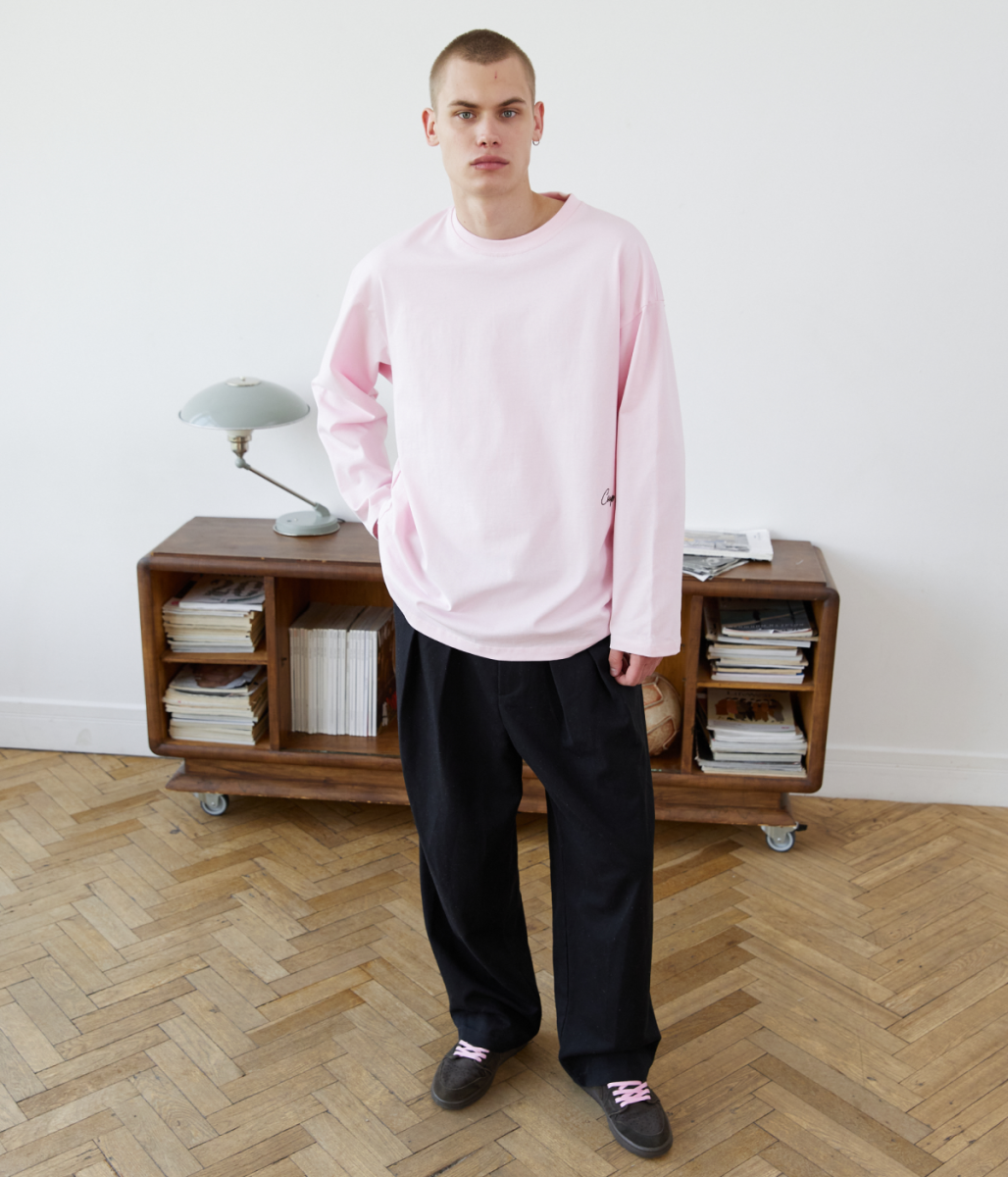 COUP BRAND LONG SLEEVE BASIC PINK/BROWN