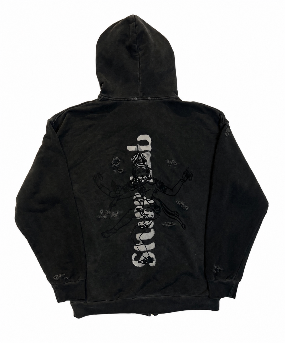 SHIVA ZIP HOOD DISTRESSED 