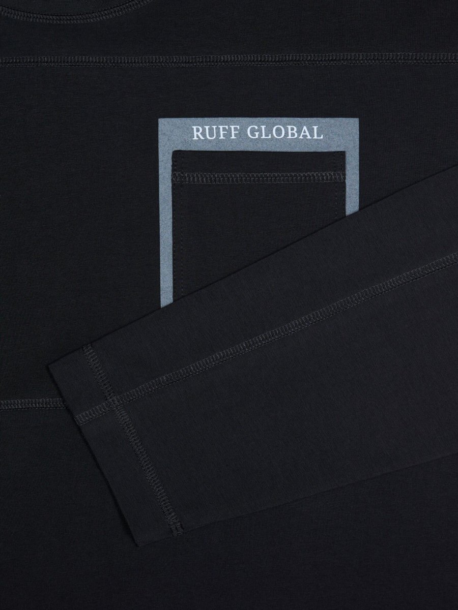 RUFF GLOBAL ЛОНГСЛИВ "СПОРТ" ЧЁРНЫЙ