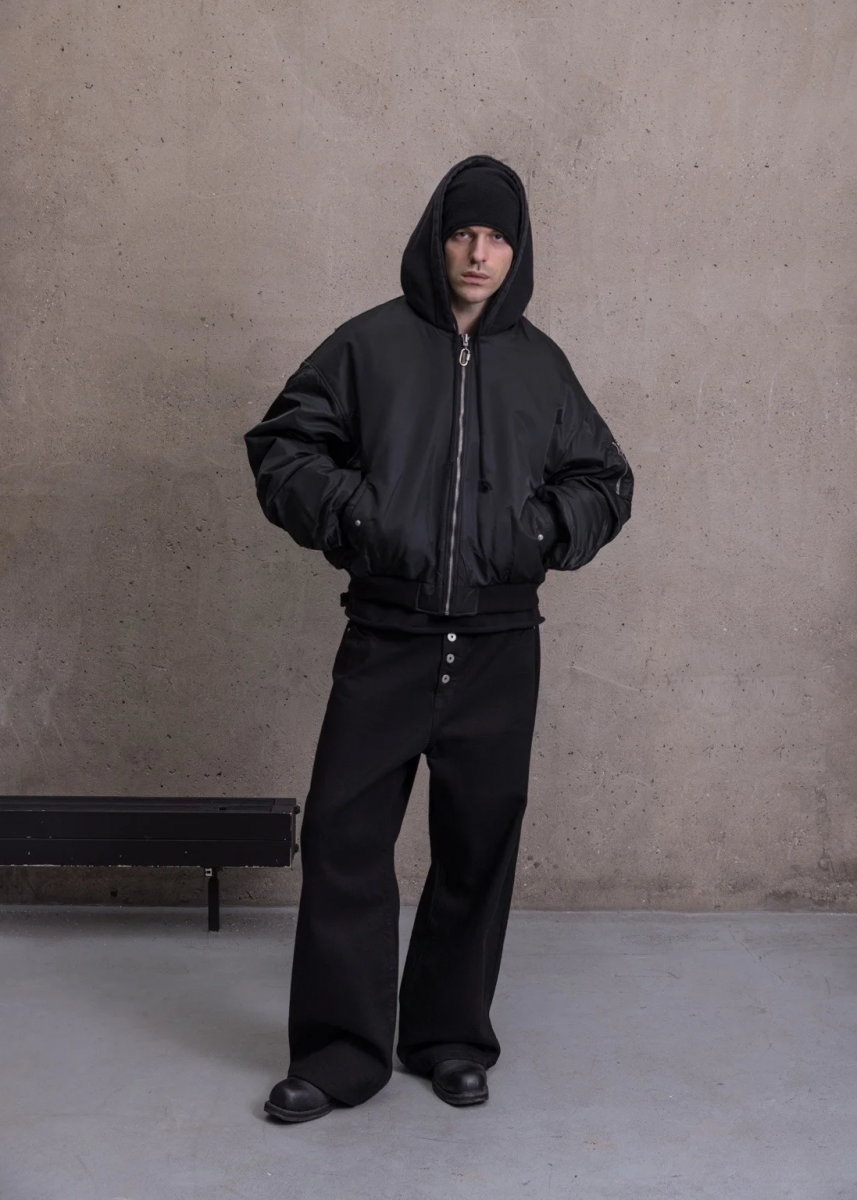 OPEN SYMBOLS DOUBLE-SIDED BOMBER JACKET