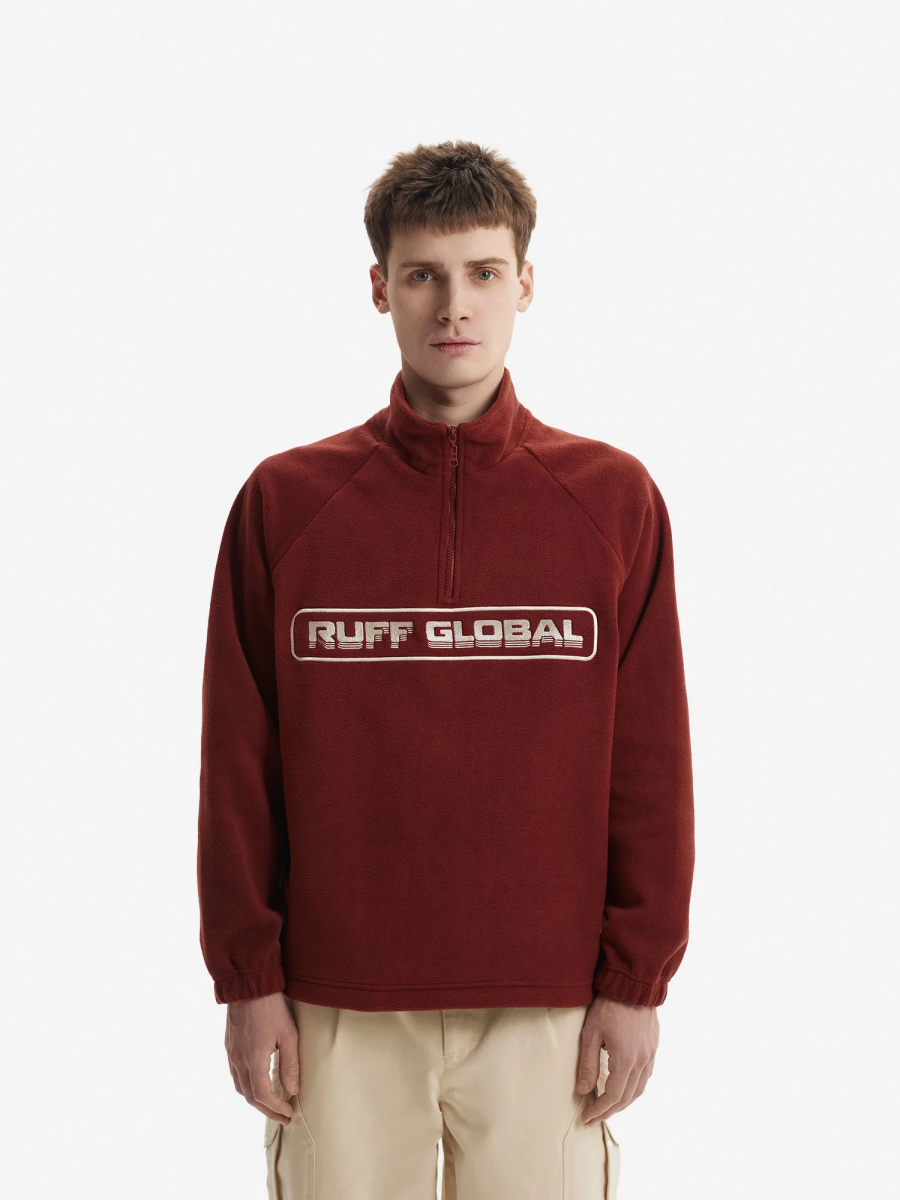RUFF GLOBAL ФЛИСОВАЯ ТОЛСТОВКА / КИРПИЧНЫЙ