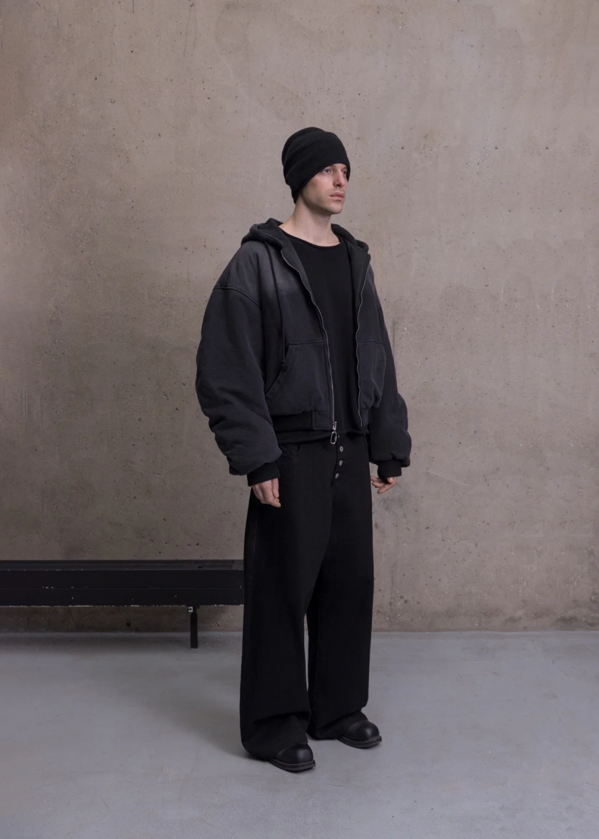 OPEN SYMBOLS DOUBLE-SIDED BOMBER JACKET