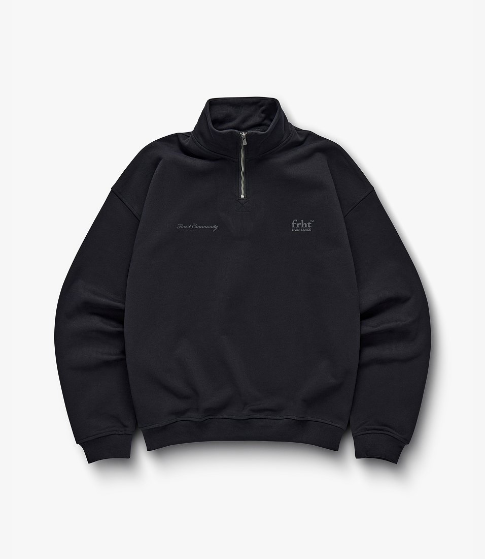FRHT СВИТШОТ HALF-ZIP BLACK