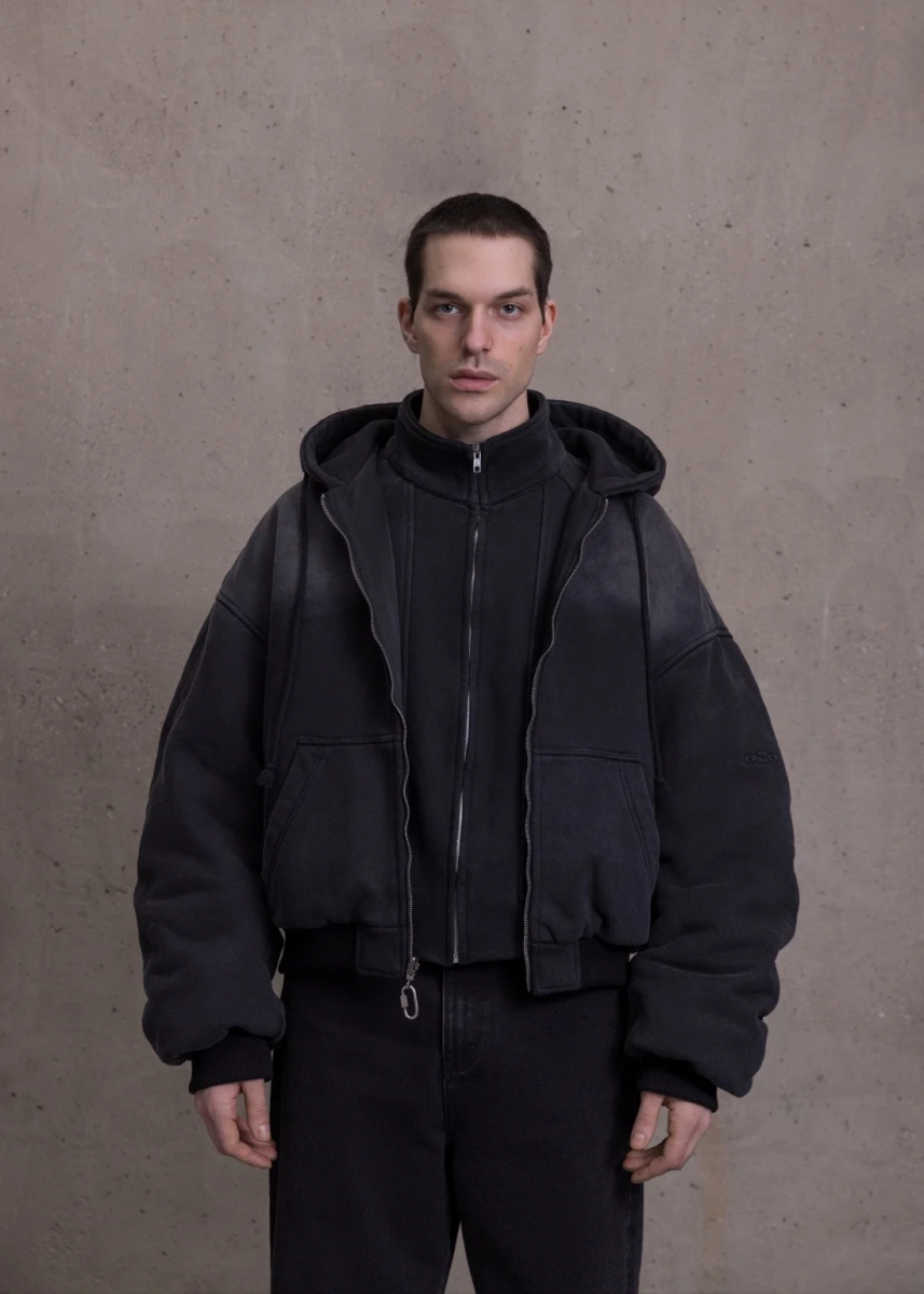 OPEN SYMBOLS DOUBLE-SIDED BOMBER JACKET