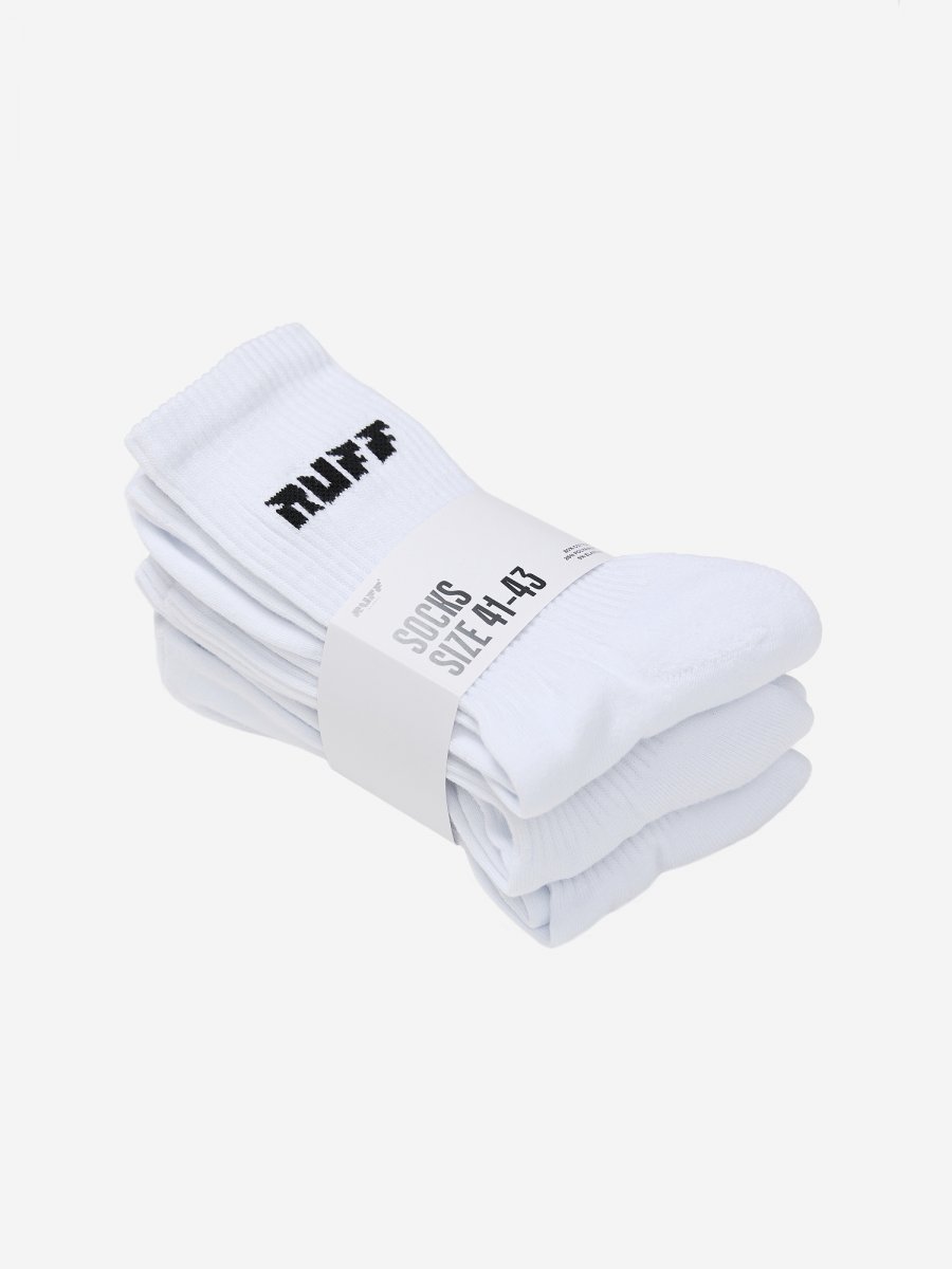 RUFF GLOBAL RUFF GLOBAL НОСКИ ( 3 ПАРЫ ) / БЕЛЫЙ 