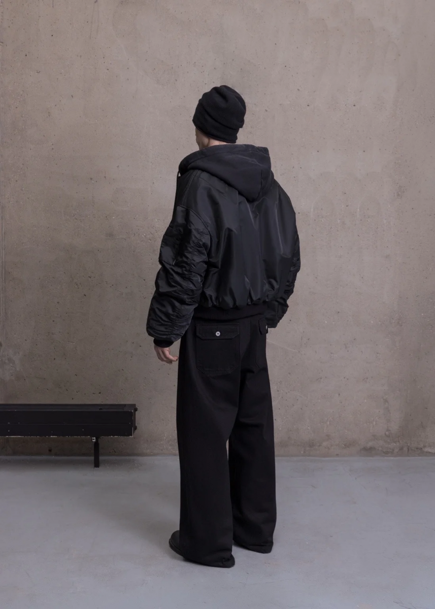 OPEN SYMBOLS DOUBLE-SIDED BOMBER JACKET
