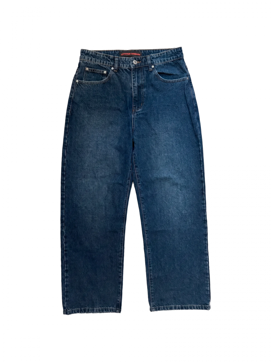 OPEN SYMBOLS BAGGY JEANS DARK BLUE